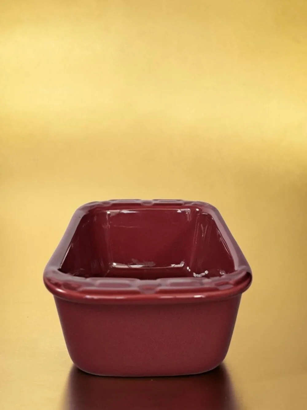 LONGABERGER POTTERY WOVEN TRADITIONS PAPRIKA LOAF BAKING DISH 8